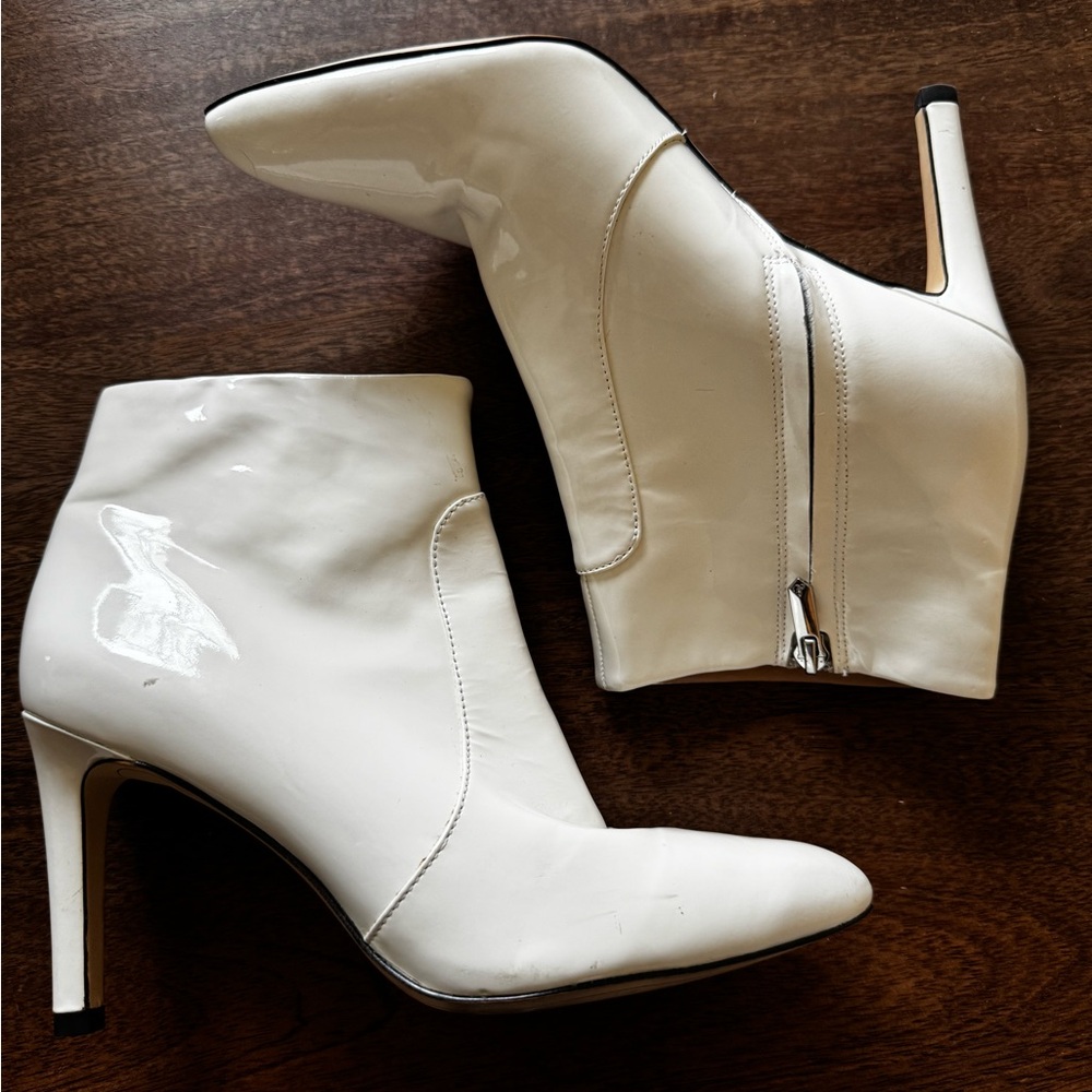 White Ankle Boots Size 7